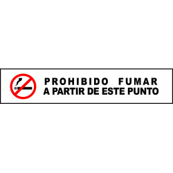 Banda Adhesiva Prohibido Fumar A Partir de Este Punto 50CM X 10CM
