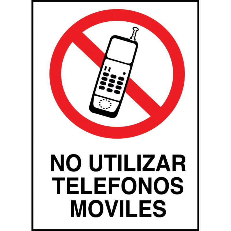 Cartel No Utilizar Teléfonos Móviles 📵