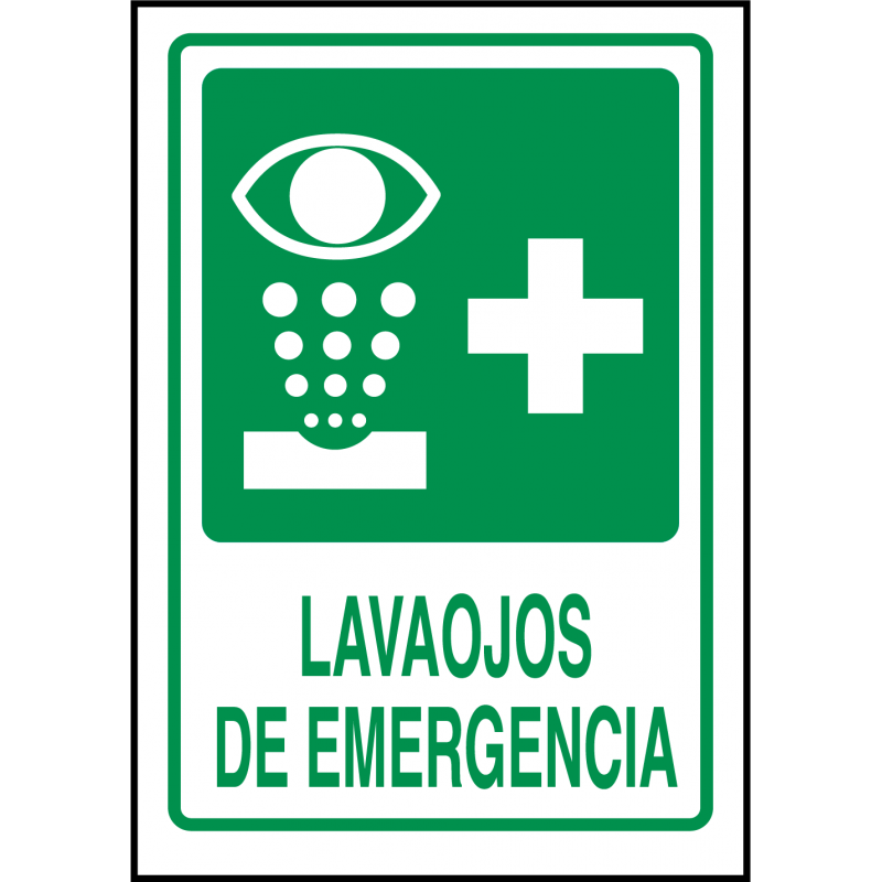 Cartel Lavaojos de Emergencia