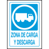 Cartel Zona de Carga y Descarga - Camiones