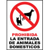 Cartel Prohibido la Entrada de Animales Domésticos
