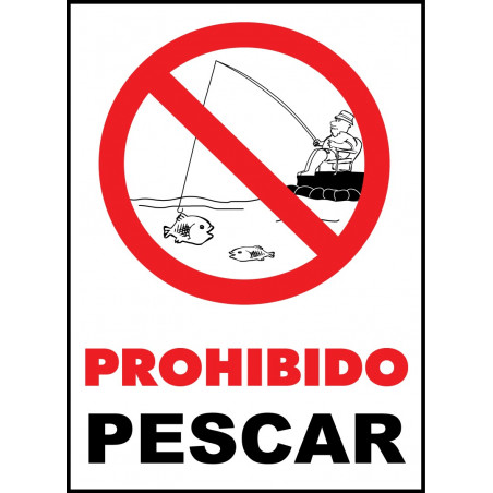 Cartel Prohibido Pescar