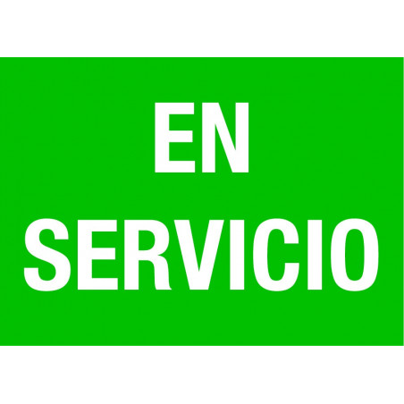 Cartel En Servicio - Verde