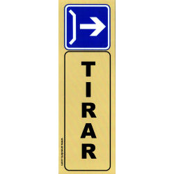 Placa Adhesiva Tirar - Vertical