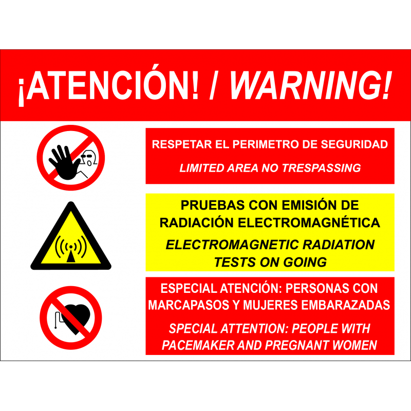 Señal Emisión Radiación Electromagnética - Bilingüe Español / Inglés