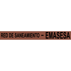 Rollo Cinta Emasesa - Red de Saneamiento - Azul 250m.