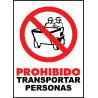 Cartel Prohibido Transportar Personas - Dumper