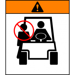Adhesivo Prohibido Transportar Personas - Maquinaria