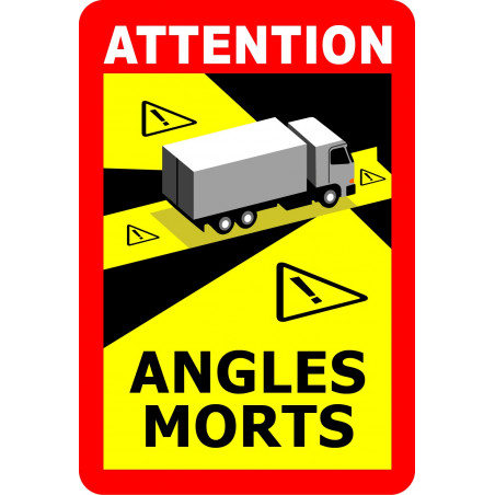 Pegatina Attention Angles Morts - Ángulos Muertos para Camión