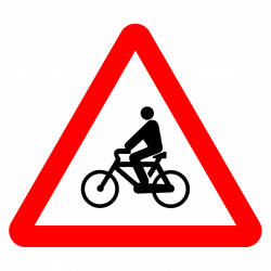 Cartel PVC 40x30 Prohibido el paso con bicicleta