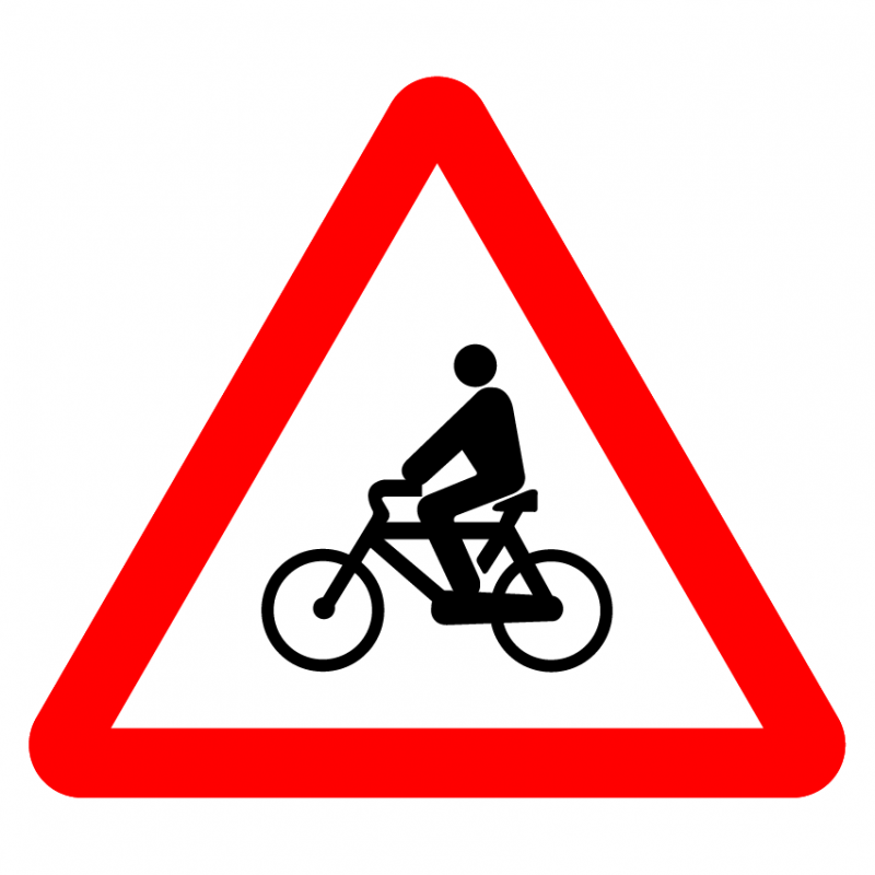 Cartel Peligro Paso de Ciclistas