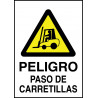 Cartel Peligro Paso de Carretillas