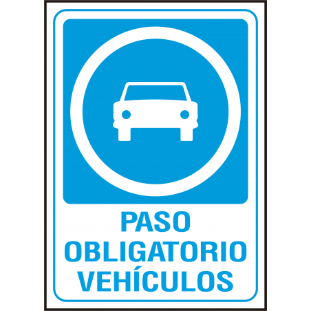 Cartel Paso Obligatorio Vehículos