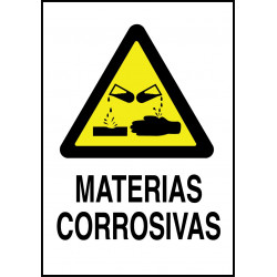 Cartel Materias Corrosivas