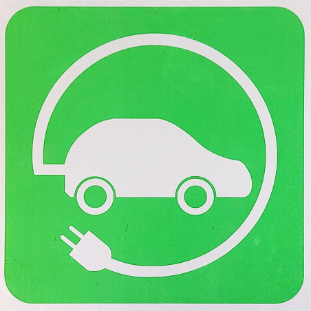 Señal PVC Reflectante Punto de Recarga Vehículos Eléctricos