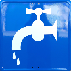 Señal Metálica Caravanas - Punto de  carga de agua potable