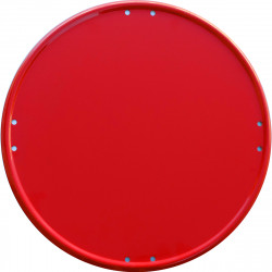 Señal Metálica Circular de Prohibición Personalizada - Ø50cm - Rojo