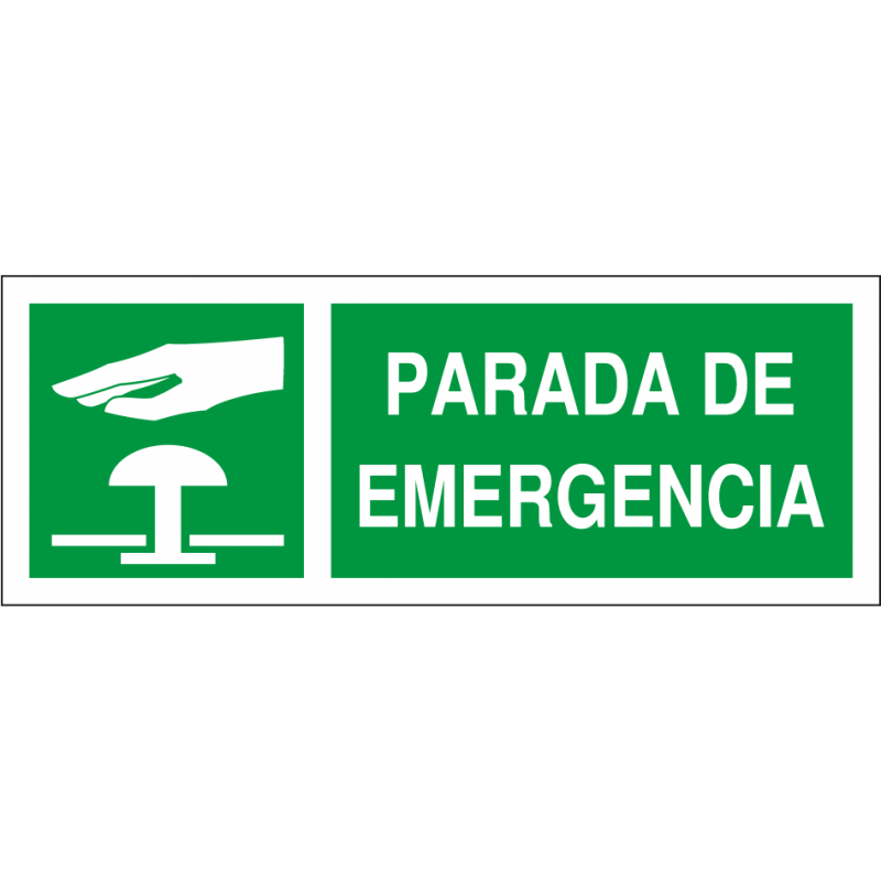 Adhesivo Parada de Emergencia - Verde