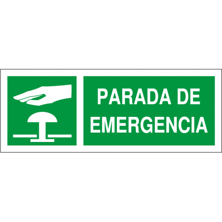 Adhesivo Parada de Emergencia - Verde