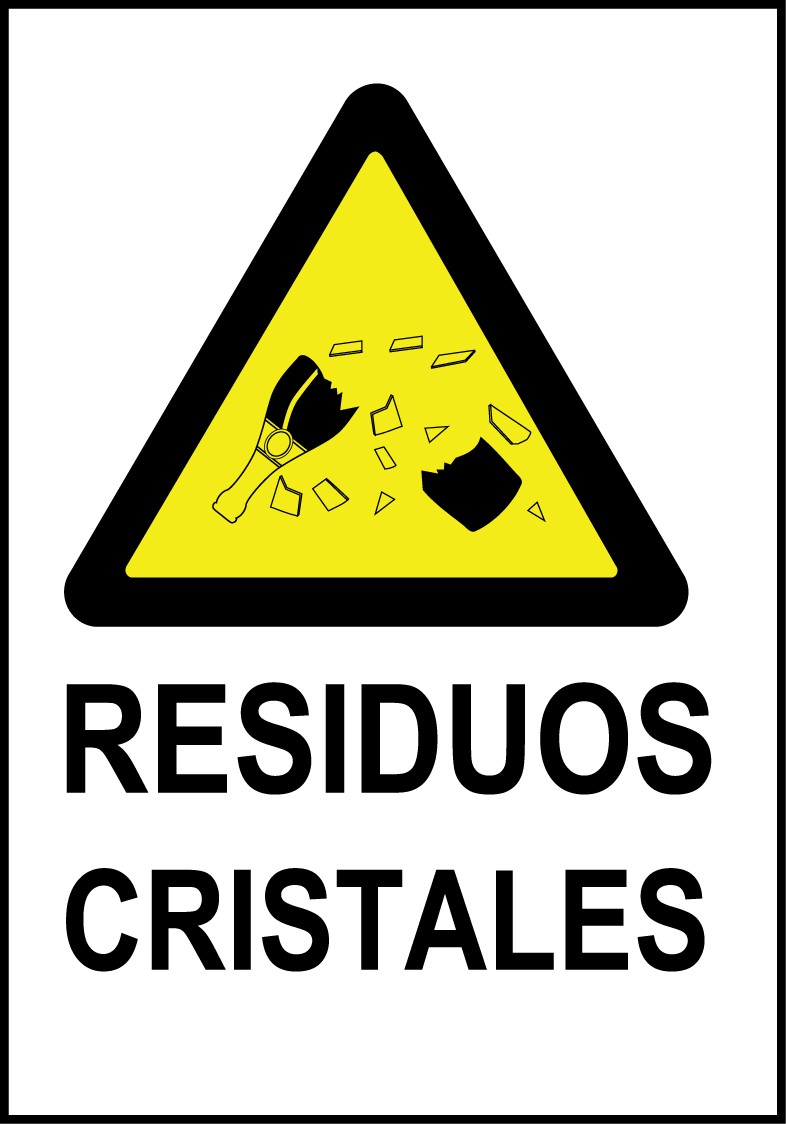 Cartel Residuos Cristales