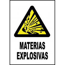 Cartel Materias Explosivas
