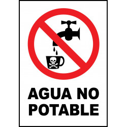Cartel Agua No Potable 🚱