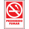 Cartel Prohibido Fumar - Rojo 🚭