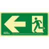 Señal Fotoluminiscente Evacuación Flecha Izquierda 32x16cm UNE 23035/4