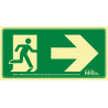Señal Fotoluminiscente Evacuación Flecha Derecha 32x16cm UNE 23035/4