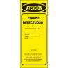 Tarjeta de Señalización - Equipo defectuoso
