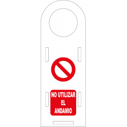 Soporte para tarjetas de señalización - No utilizar el andamio
