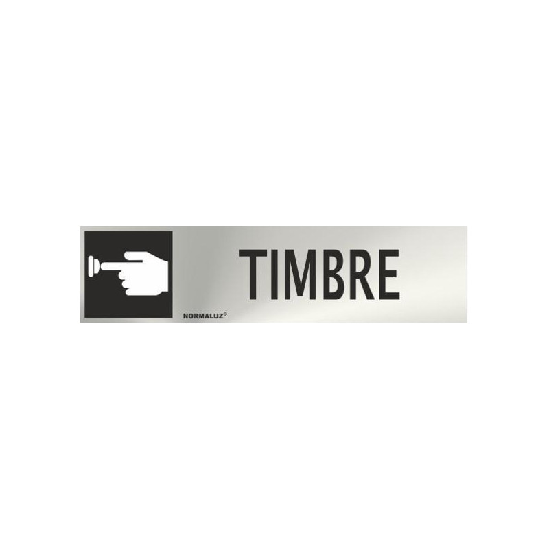 Señal Informativa Timbre - Acero inoxidable adhesivo