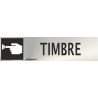 Señal Informativa Timbre - Acero inoxidable adhesivo