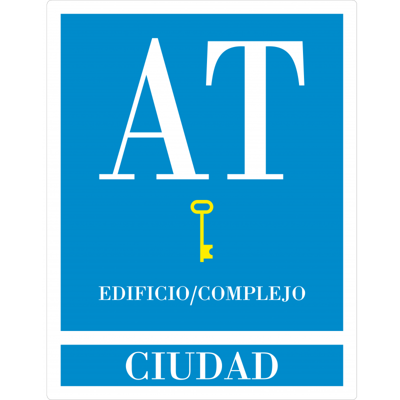 Placa distintivo Apartamento turístico - Edificio / Complejo Andalucía - 1 llave de oro - Ciudad