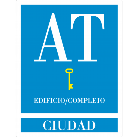 Placa distintivo Apartamento turístico - Edificio / Complejo Andalucía - 1 llave de oro - Ciudad
