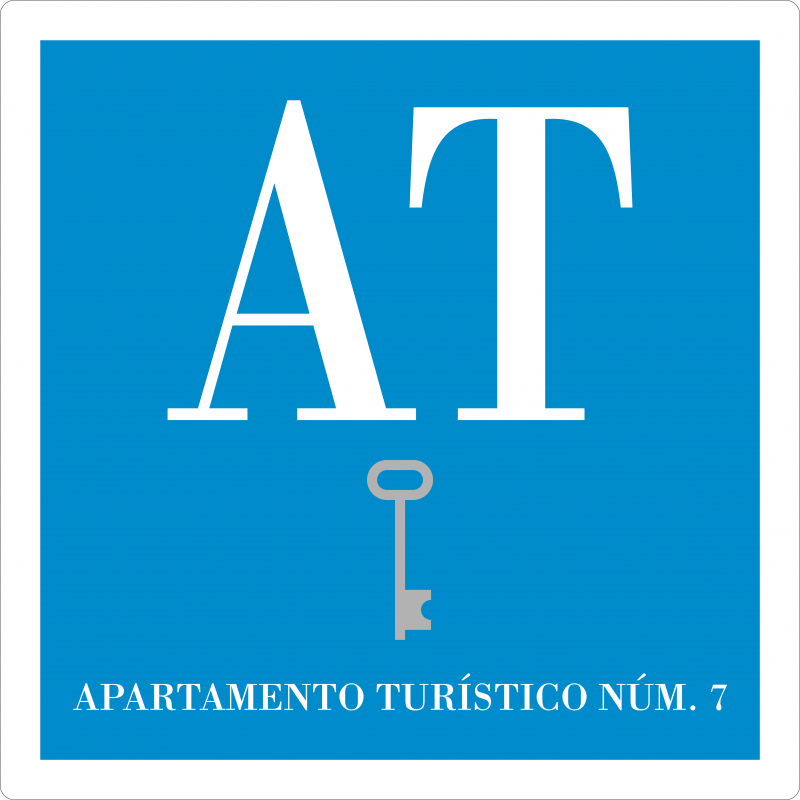 Placa distintivo Apartamento Turístico Número - Conjunto - 1 llave de plata -Andalucía