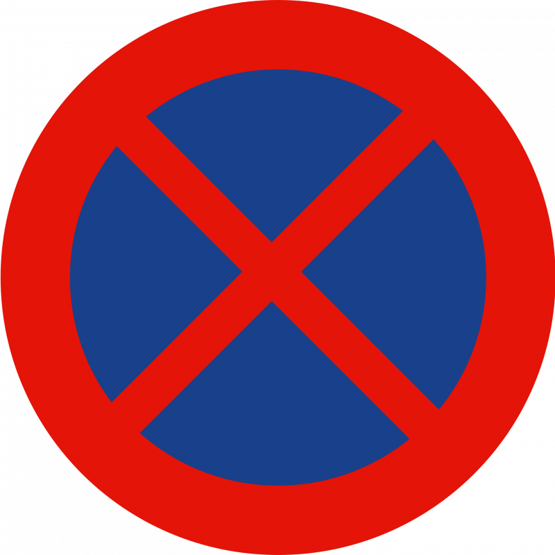 Señal Metálica Vial Prohibido Parar y Estacionar