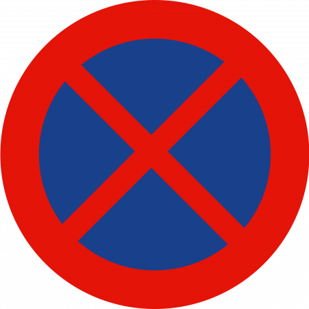Señal Metálica Vial Prohibido Parar y Estacionar