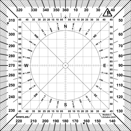 Transportador Náutico Cuadrado - Modelo C