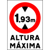 Cartel Altura Máxima