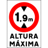 Cartel PVC Altura Máxima / Limitación de altura - Personalizable