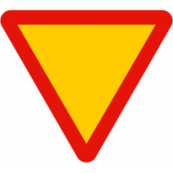 Señal vial TR-1 Ceda el Paso Lado 70cm