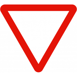 Señal vial R-1 Ceda el Paso Lado 70cm