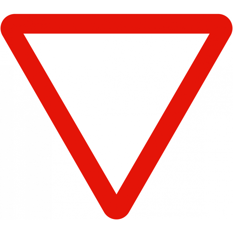 Señal vial R-1 Ceda el Paso Lado 70cm