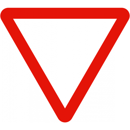 Señal vial R-1 Ceda el Paso Lado 70cm