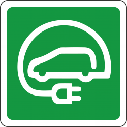 Cartel Punto de Recarga Vehículos Eléctricos - Verde - DGT