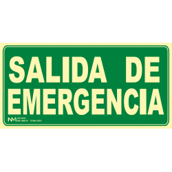 Señal Fotoluminiscente Salida de Emergencia UNE 23035/4