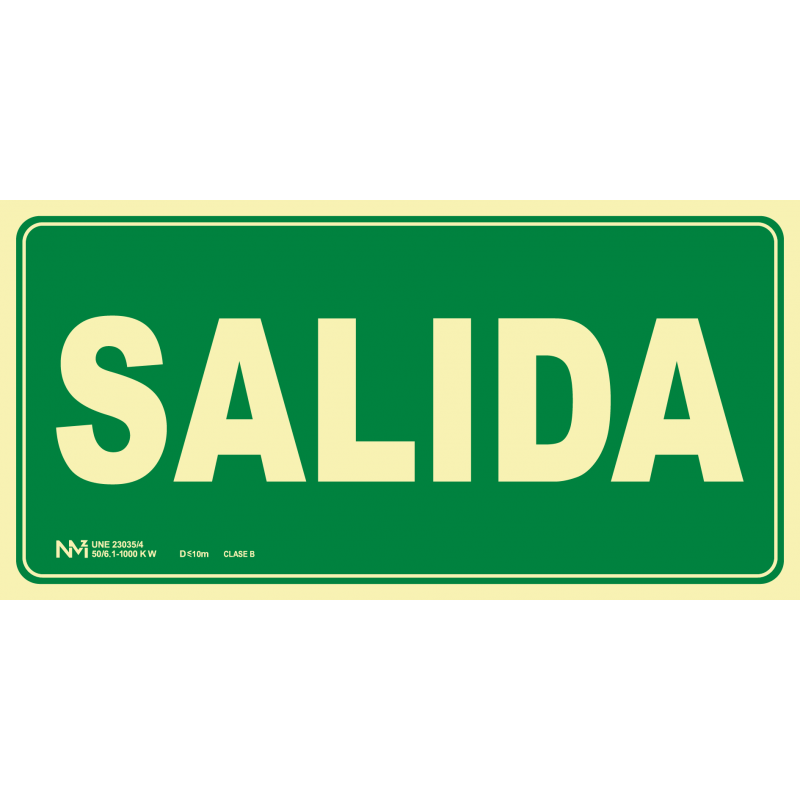 Señal Fotoluminiscente Salida UNE 23035/4