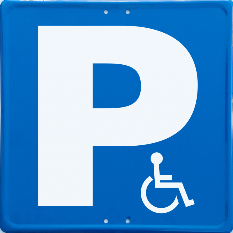 Señal Metálica Estacionamiento reservado para personas con movilidad reducida - 50x50cm