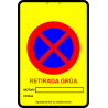 Señal Polipropileno Retirada Grúa Obras - Señalización Circunstancial
